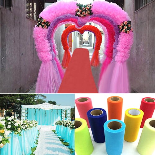 Party Decoration 6"X25yard Colorful Tissue Tulle Roll Spool for Craft Wedding 